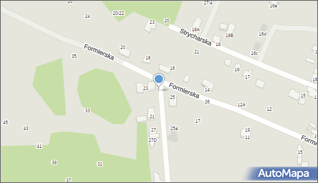 Radom, Formierska, 27, mapa Radomia