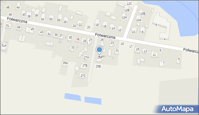 Rogóźno, Folwarczna, 25A, mapa Rogóźno