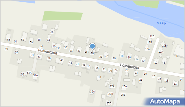 Rogóźno, Folwarczna, 26, mapa Rogóźno