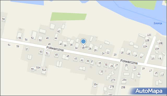 Rogóźno, Folwarczna, 30, mapa Rogóźno