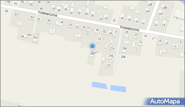 Rogóźno, Folwarczna, 35A, mapa Rogóźno