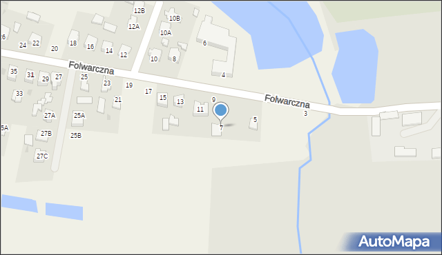 Rogóźno, Folwarczna, 7, mapa Rogóźno