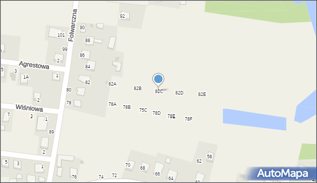 Rogóźno, Folwarczna, 82C, mapa Rogóźno