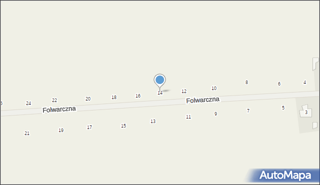 Różanka, Folwarczna, 14, mapa Różanka