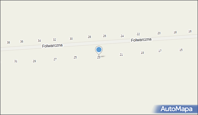 Różanka, Folwarczna, 23, mapa Różanka