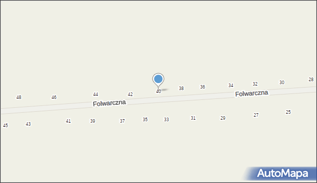 Różanka, Folwarczna, 40, mapa Różanka