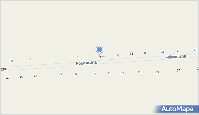 Różanka, Folwarczna, 42, mapa Różanka