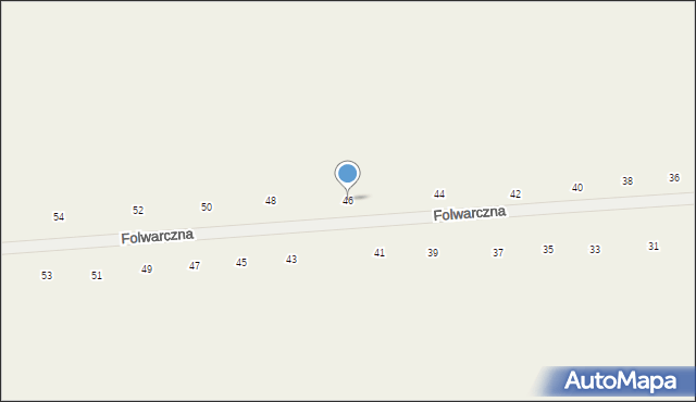 Różanka, Folwarczna, 46, mapa Różanka