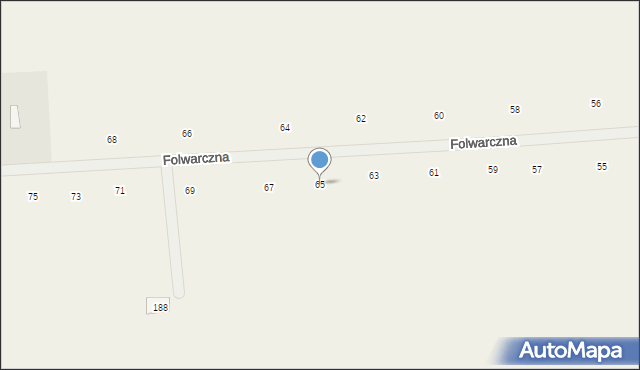 Różanka, Folwarczna, 65, mapa Różanka