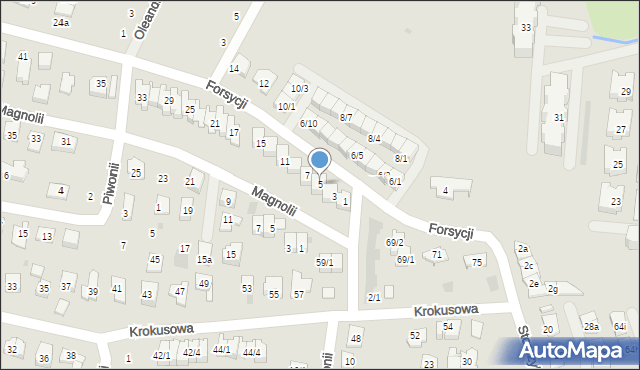 Rzeszów, Forsycji, 5, mapa Rzeszów