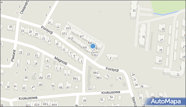 Rzeszów, Forsycji, 6/2, mapa Rzeszów