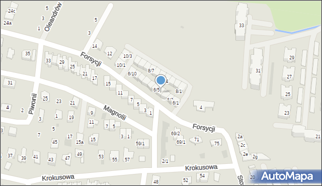 Rzeszów, Forsycji, 6/4, mapa Rzeszów