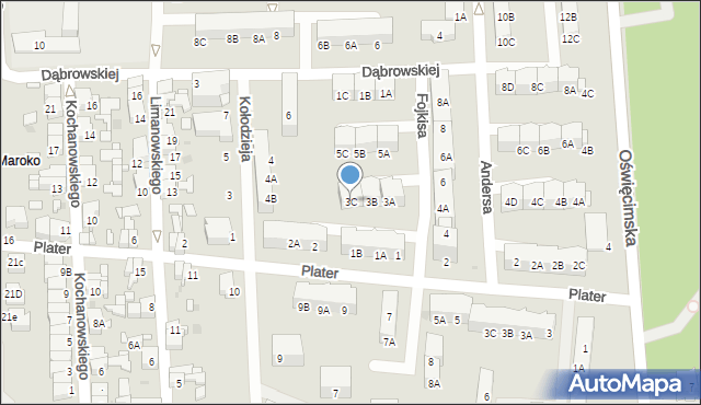 Siemianowice Śląskie, Fojkisa Walentego, 3C, mapa Siemianowice Śląskie