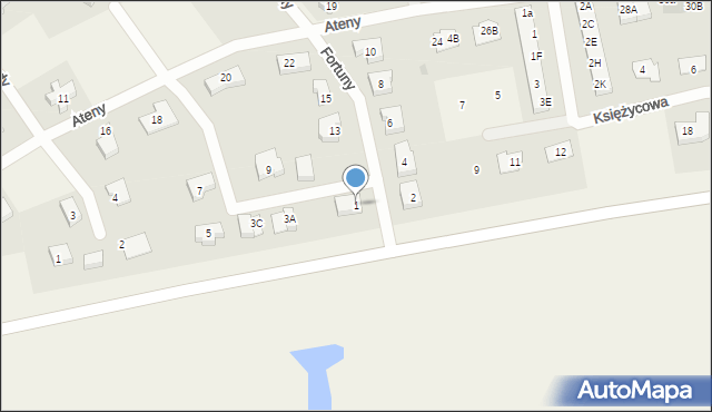 Straszyn, Fortuny, 1, mapa Straszyn