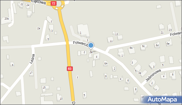 Turek, Folwarczna, 2a, mapa Turka