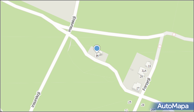 Warszawa, Forsycji, 35, mapa Warszawy