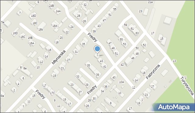 Andrespol, Fredry Aleksandra, 45, mapa Andrespol