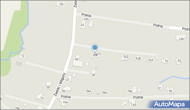 Andrychów, Franciszka Żwirki i Stanisława Wigury, 45B, mapa Andrychów