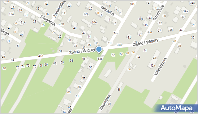 Biała Podlaska, Franciszka Żwirki i Stanisława Wigury, 54, mapa Białej Podlaskiej