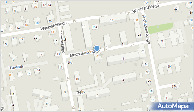 Białogard, Frycza-Modrzewskiego Andrzeja, 2, mapa Białogard