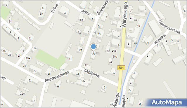 Bielawa, Frankowskiego Stefana, kmdr., 10, mapa Bielawa