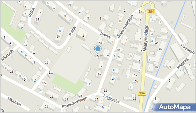 Bielawa, Frankowskiego Stefana, kmdr., 7a, mapa Bielawa