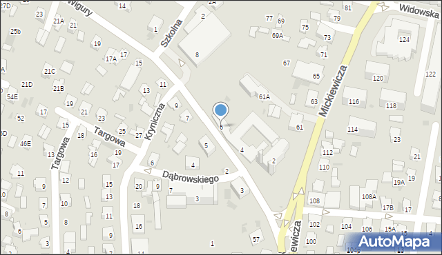 Bielsk Podlaski, Franciszka Żwirki i Stanisława Wigury, 6, mapa Bielsk Podlaski