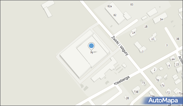 Bielsk Podlaski, Franciszka Żwirki i Stanisława Wigury, 75, mapa Bielsk Podlaski