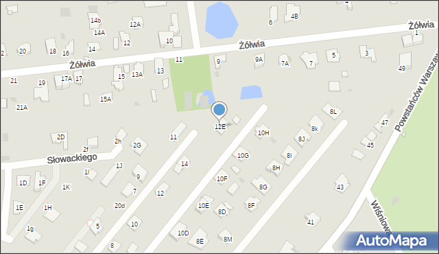 Brwinów, Franciszka Żwirki i Stanisława Wigury, 12E, mapa Brwinów