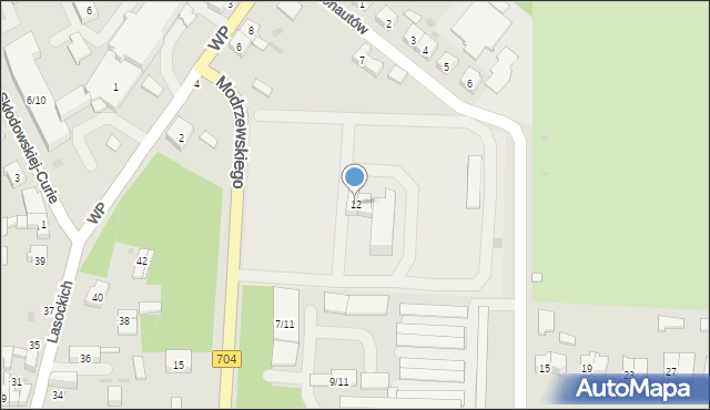 Brzeziny, Frycza-Modrzewskiego Andrzeja, 12, mapa Brzeziny