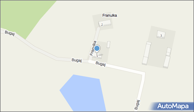 Bugaj, Franulka, 1, mapa Bugaj