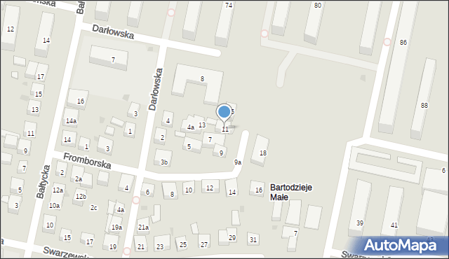 Bydgoszcz, Fromborska, 11, mapa Bydgoszczy