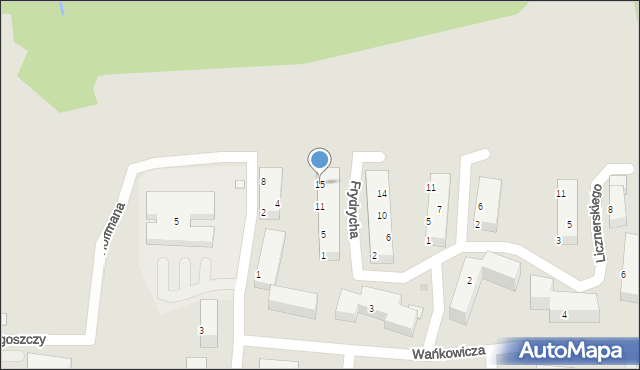 Bydgoszcz, Frydrycha Władysława, 15, mapa Bydgoszczy