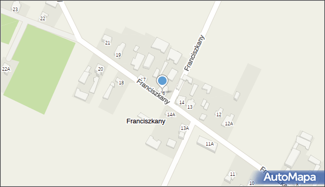 Franciszkany, Franciszkany, 16, mapa Franciszkany