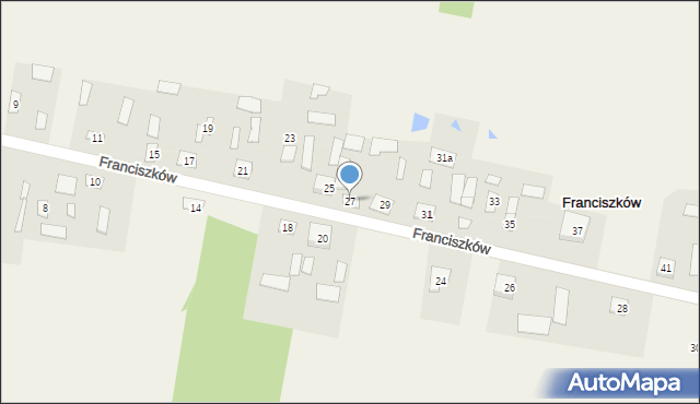 Franciszków, Franciszków, 27, mapa Franciszków