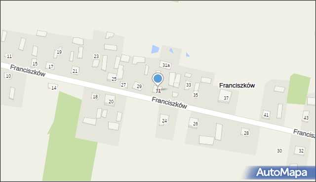 Franciszków, Franciszków, 31, mapa Franciszków