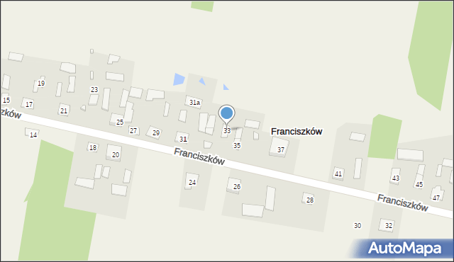 Franciszków, Franciszków, 33, mapa Franciszków