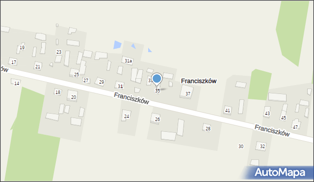 Franciszków, Franciszków, 35, mapa Franciszków