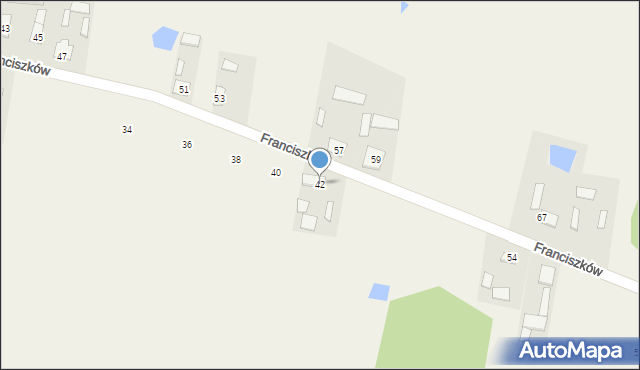 Franciszków, Franciszków, 42, mapa Franciszków