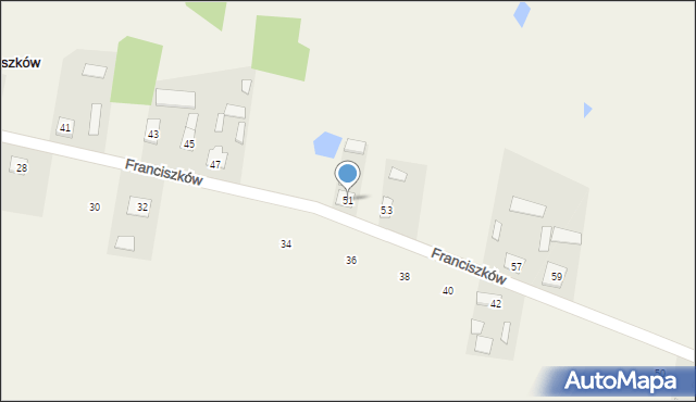 Franciszków, Franciszków, 51, mapa Franciszków