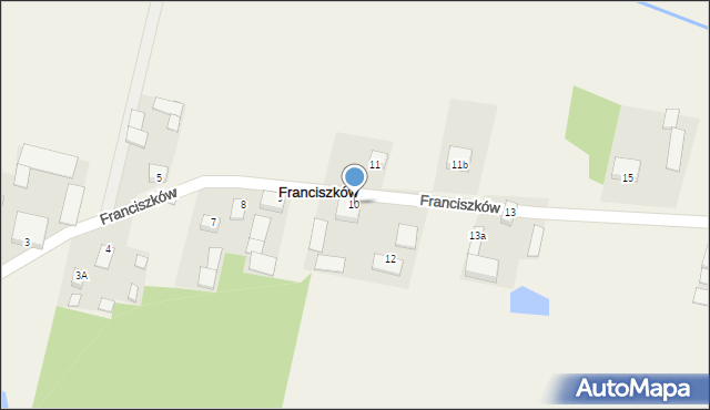 Franciszków, Franciszków, 10, mapa Franciszków