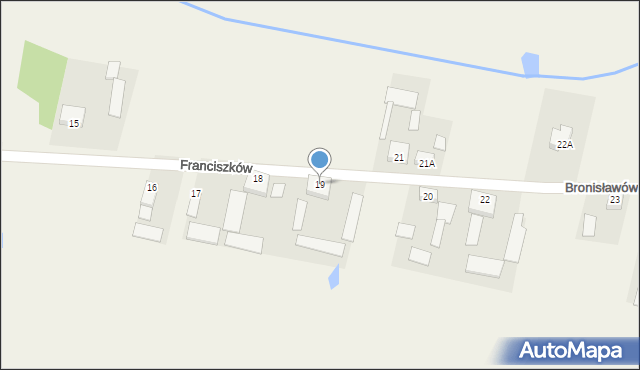 Franciszków, Franciszków, 19, mapa Franciszków