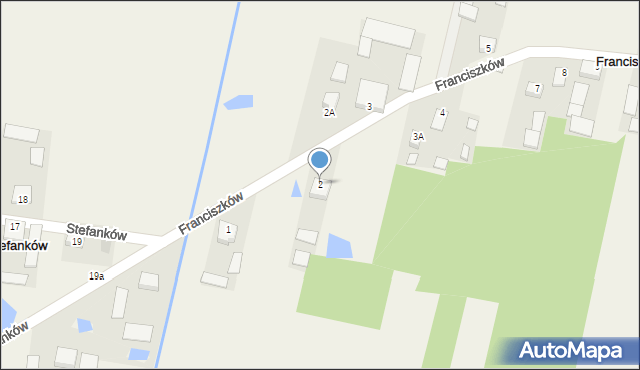 Franciszków, Franciszków, 2, mapa Franciszków