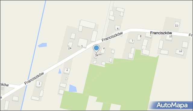 Franciszków, Franciszków, 3A, mapa Franciszków