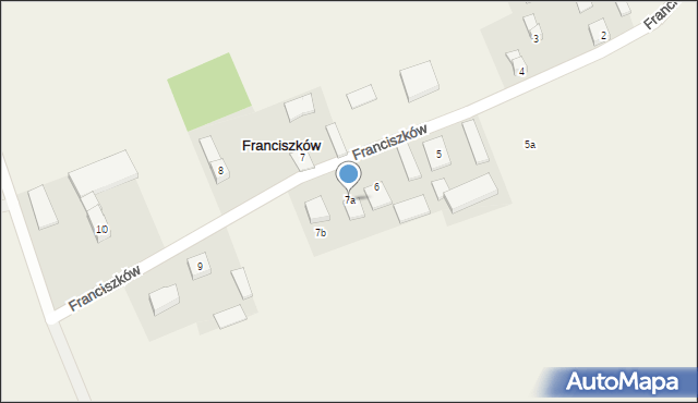 Franciszków, Franciszków, 7a, mapa Franciszków