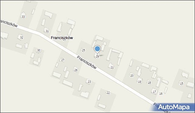 Franciszków, Franciszków, 24, mapa Franciszków