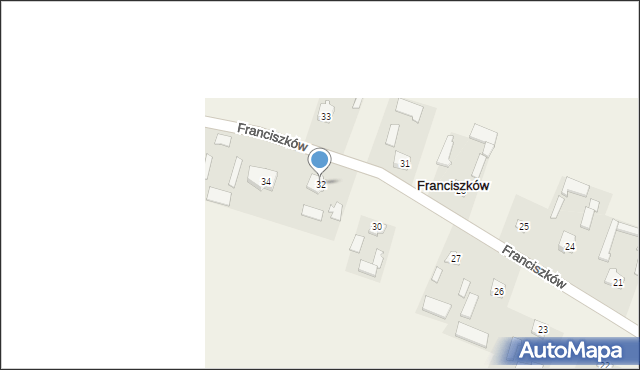 Franciszków, Franciszków, 32, mapa Franciszków