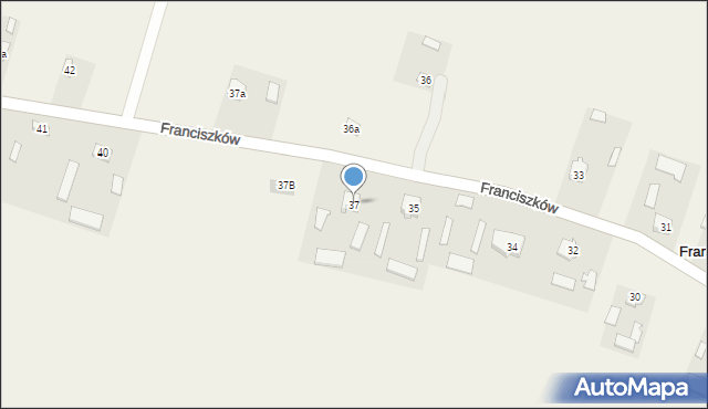 Franciszków, Franciszków, 37, mapa Franciszków