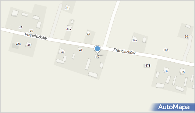 Franciszków, Franciszków, 40, mapa Franciszków