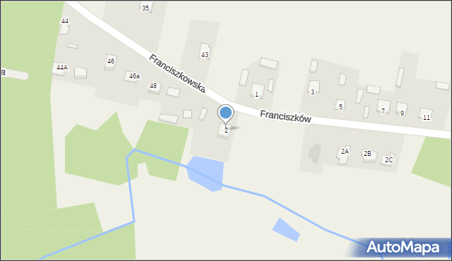 Franciszków, Franciszków, 2, mapa Franciszków